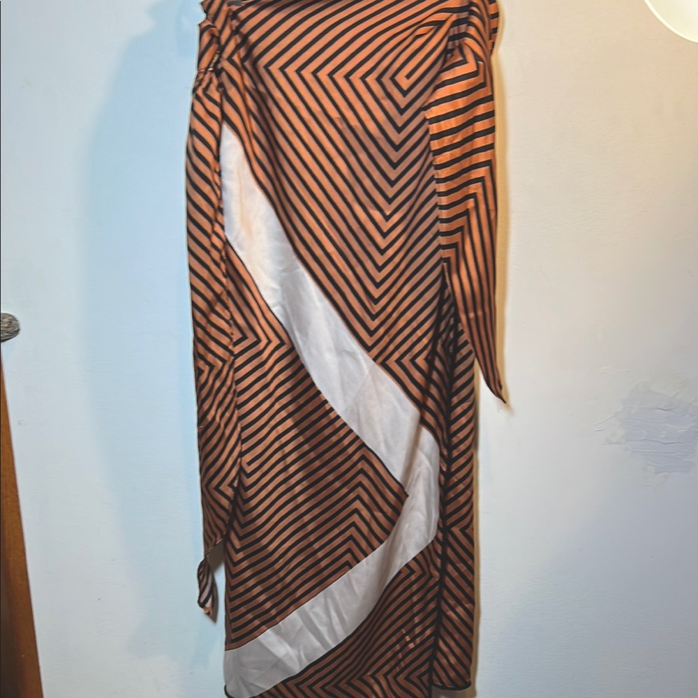 Zara Woman Striped Sarong Skirts Brown XS
